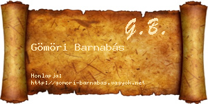 Gömöri Barnabás névjegykártya