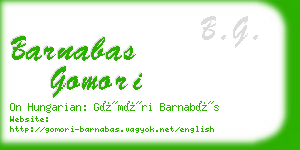 barnabas gomori business card