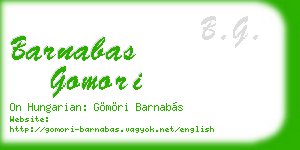 barnabas gomori business card